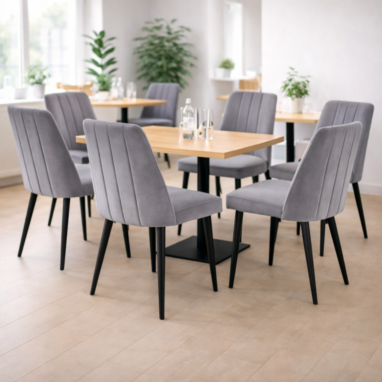 KKrzesło velvet (szare) K12