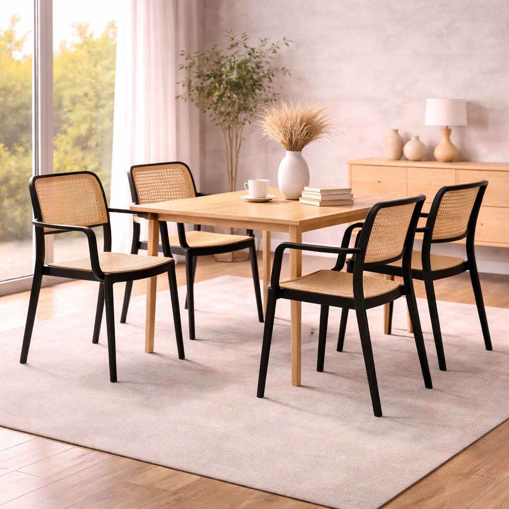 Krzesło restauracyjne K31 B - natural/czarne - obrazek 2