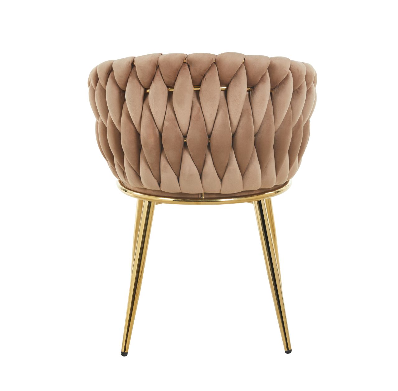 Krzesło velvet (cappuccino) - złoty stelaż K7(G) - Image 5