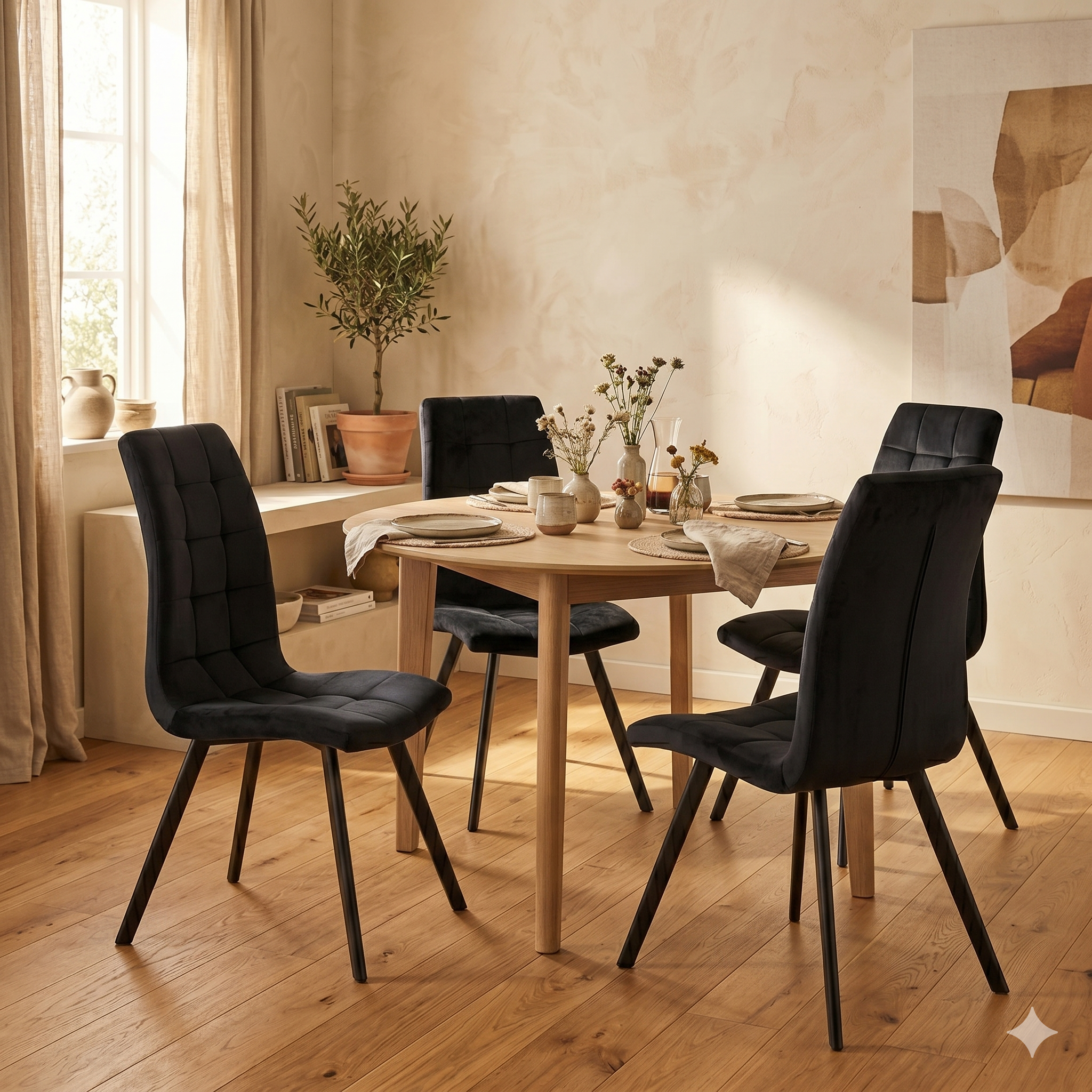 Krzesło velvet (czarne) J265 - obrazek 2