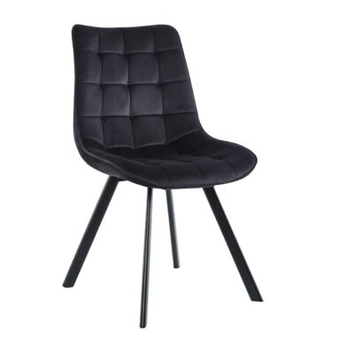Krzesło velvet (czarne) J265 – miniatura obrazu 1