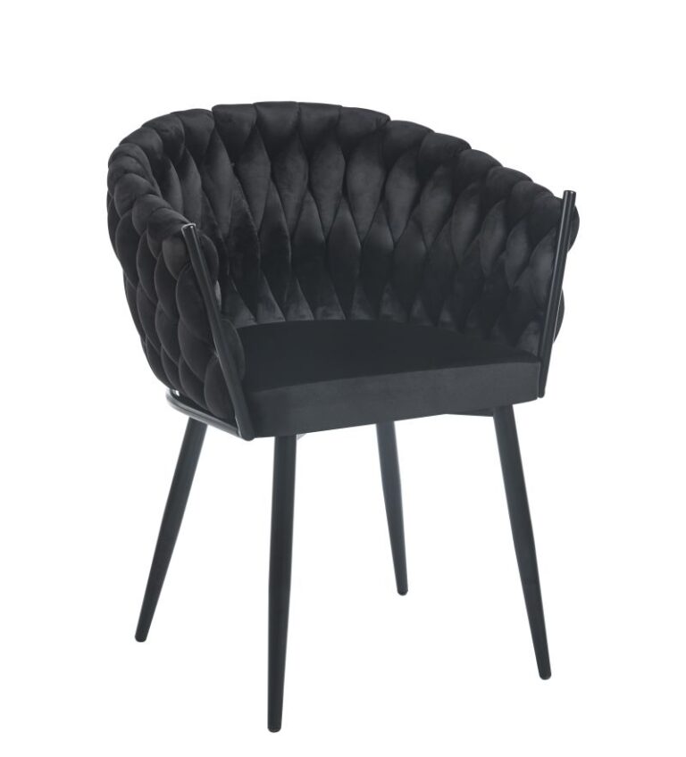 Krzesło velvet (czarne) K7