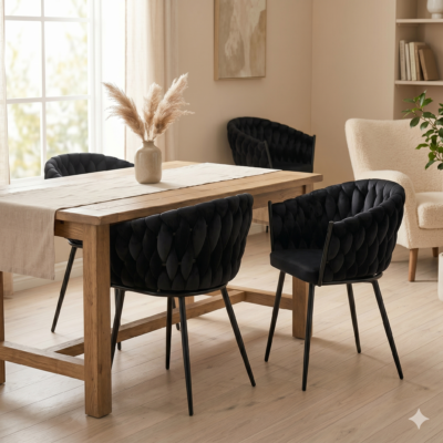 Krzesło velvet (czarne) K7 – miniatura obrazu 2