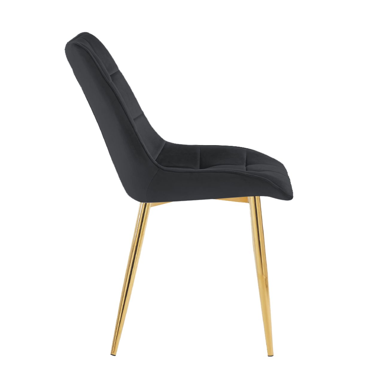 Krzesło velvet (czarne) / złote nogi J262 - Image 4