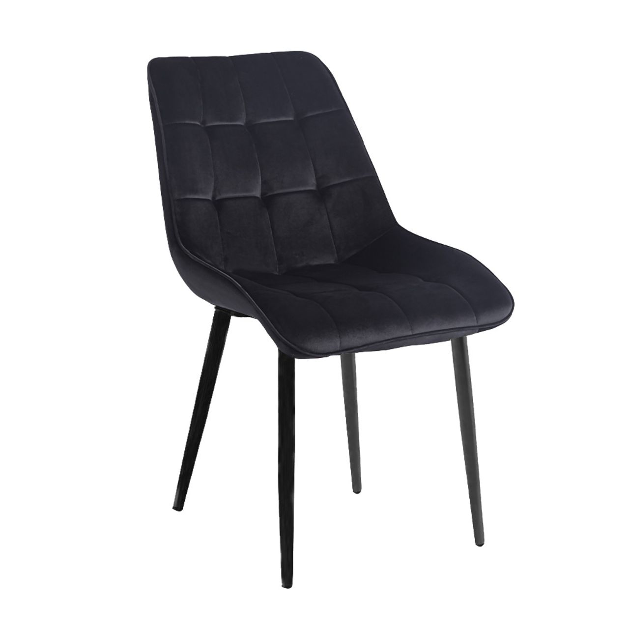 Krzesło velvet (czarne) / czarne nogi  J262 - Image 1