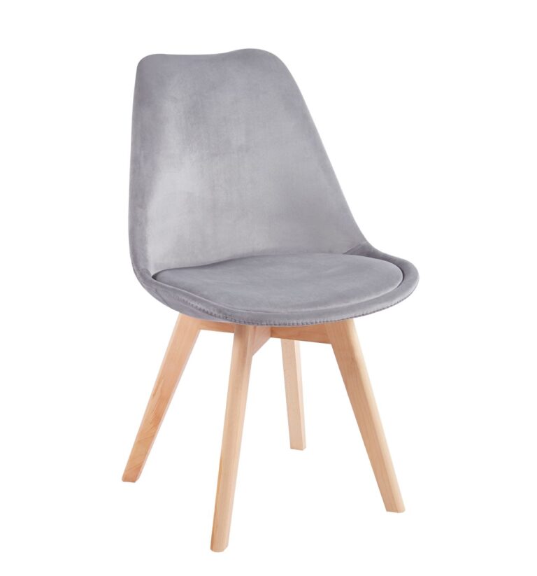 Samtstuhl (grau) PC-010