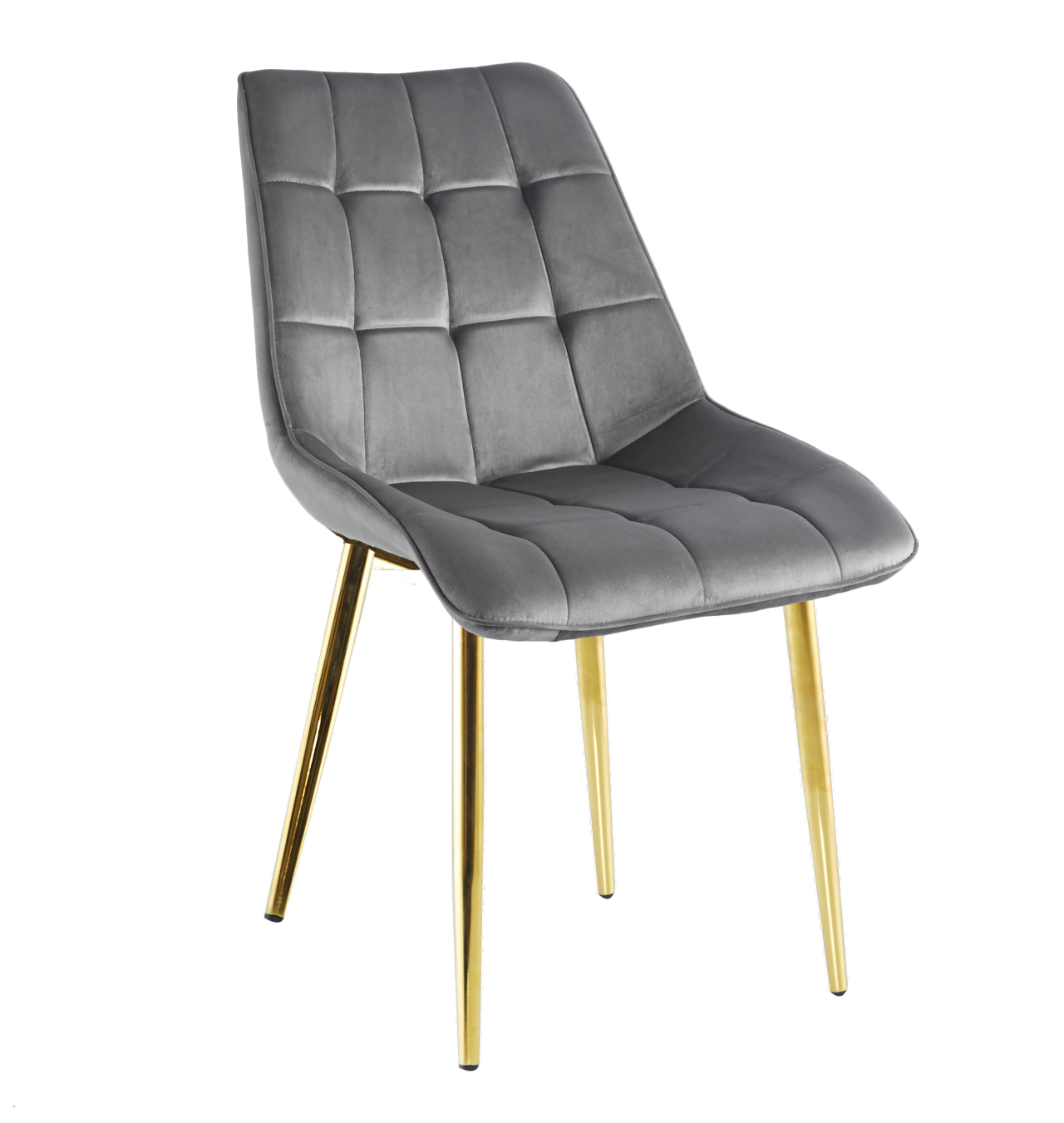 Krzesło velvet (szare) / złote nogi J262 - Image 1