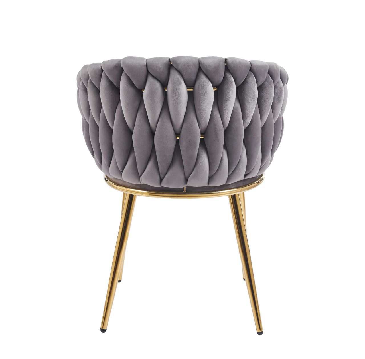 Krzesło velvet (szare) - złoty stelaż K7G - Image 5