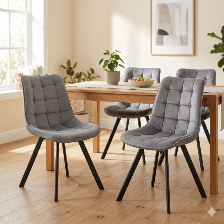 Velvet chair (gray) KO265