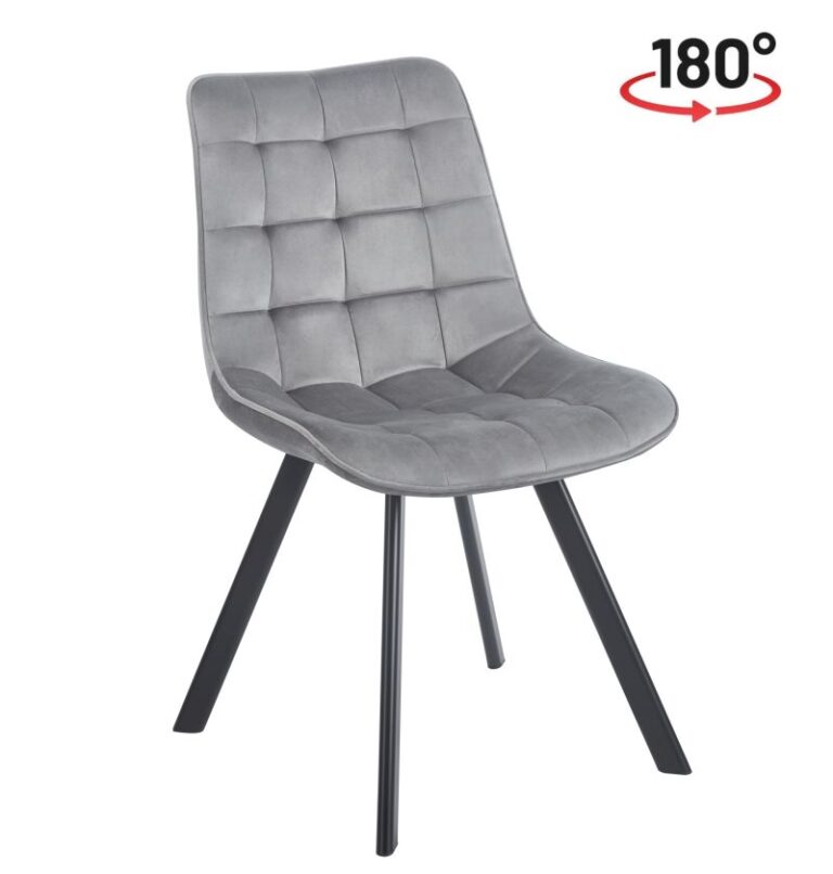 Velvet chair (gray) KO265