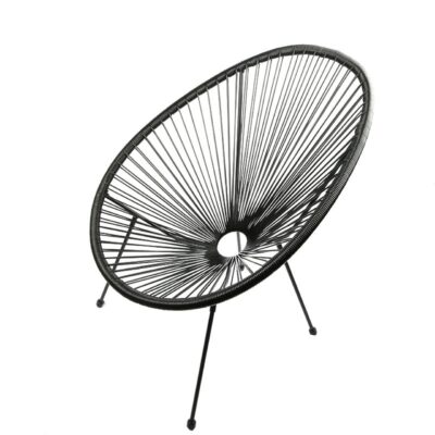 Krzesło wypoczynkowe technorattan K15 - czarny - Thumbnail Image 3