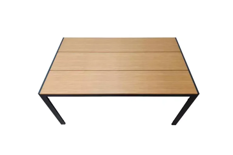 Aluminiowy stół ogrodowy taras z blatem polywood Allen Pro 150x90 - naturalny