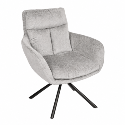 Hendi Upholstered Armchair, Light Gray