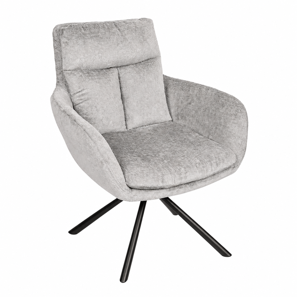 Hendi Upholstered Armchair, Light Gray
