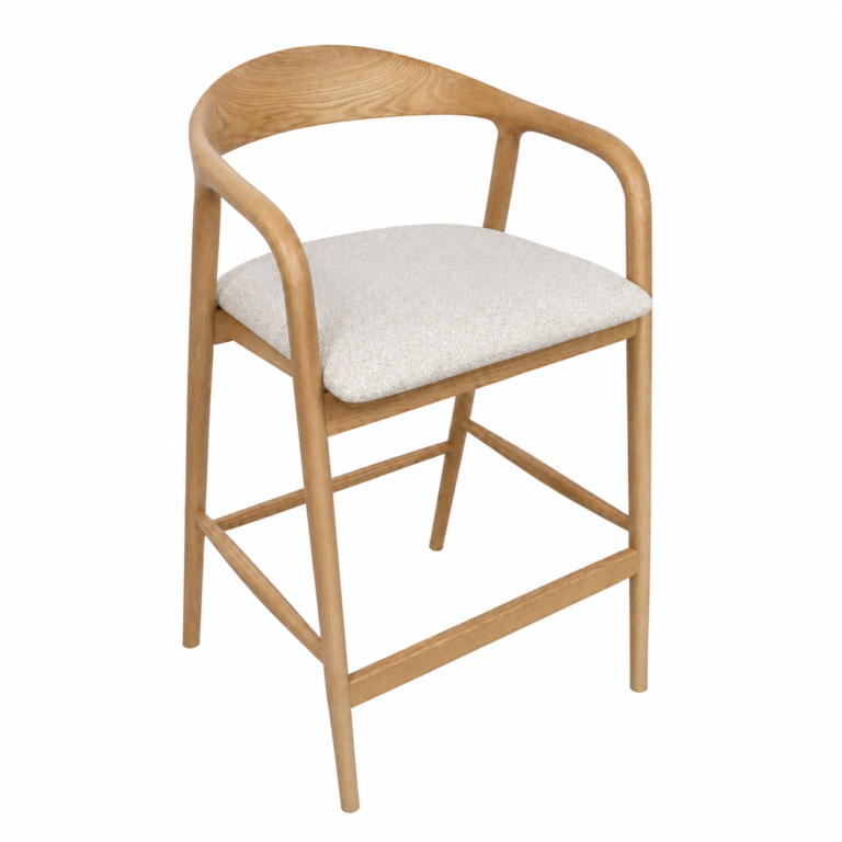 H-12 Wooden Bar Stool with Armrests