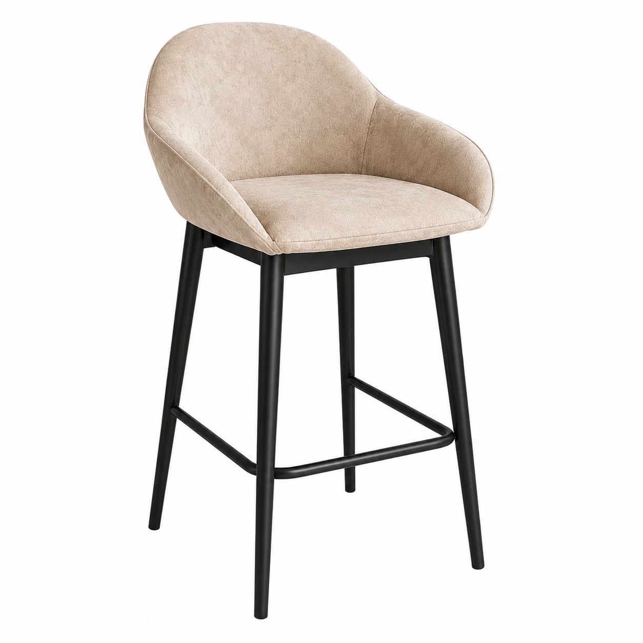 H-1 Upholstered Bar Stool with Armrests