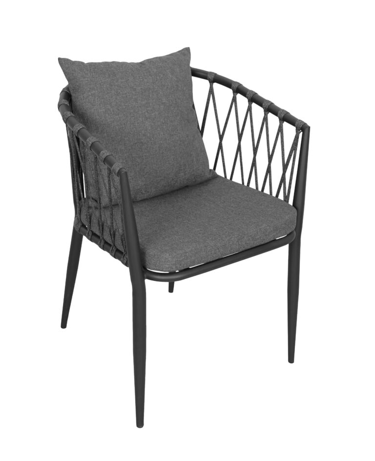 Garden Chair with Cushions - Gray