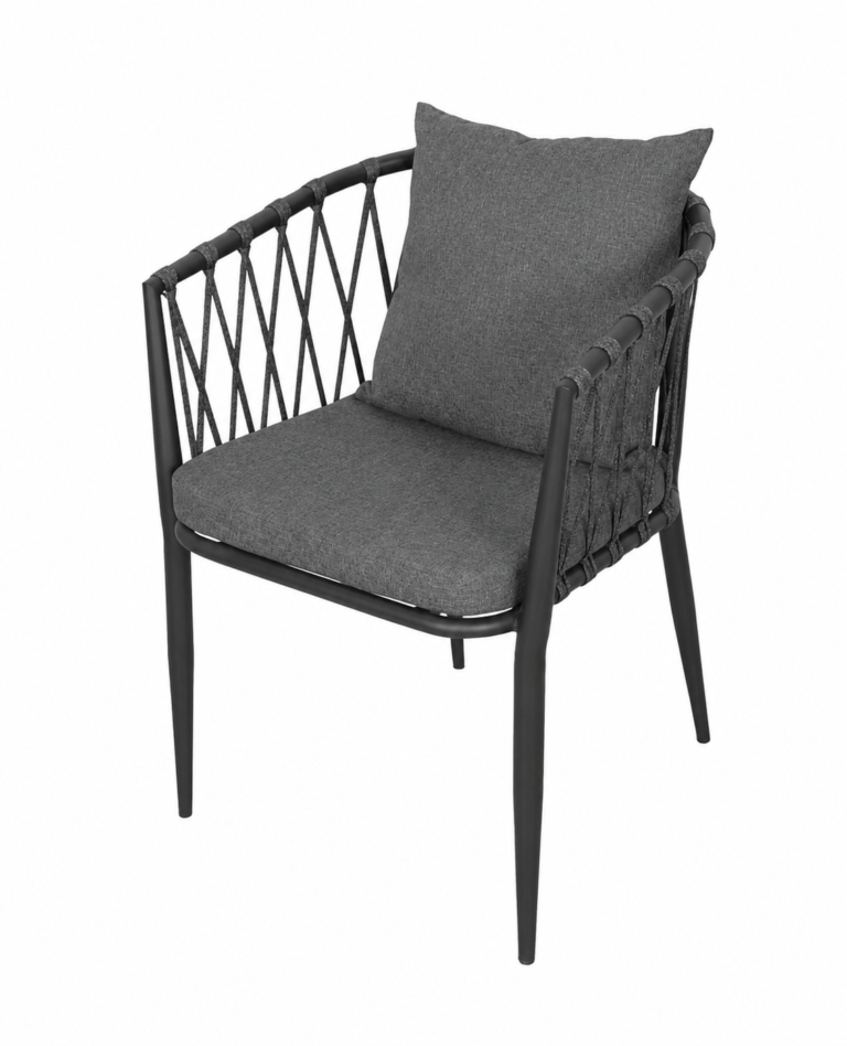 Garden Chair with Cushions - Gray