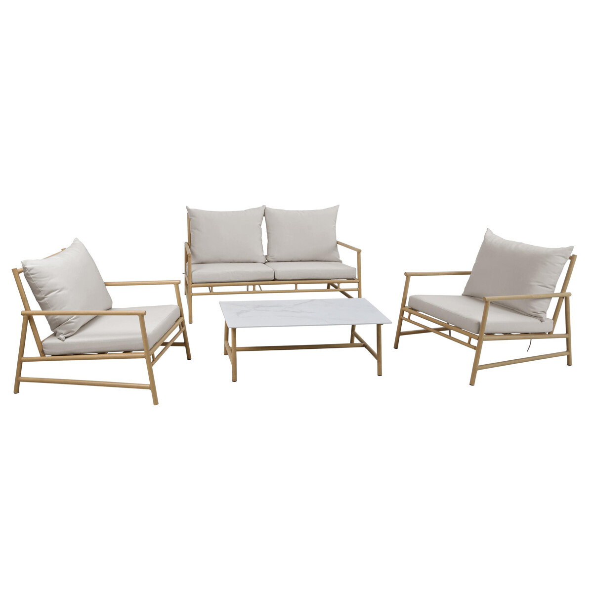 LAOS 4-Piece Garden Furniture Set - Beige